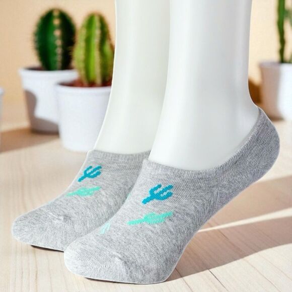 Cactus No-Show Socks - Picture 1 of 6